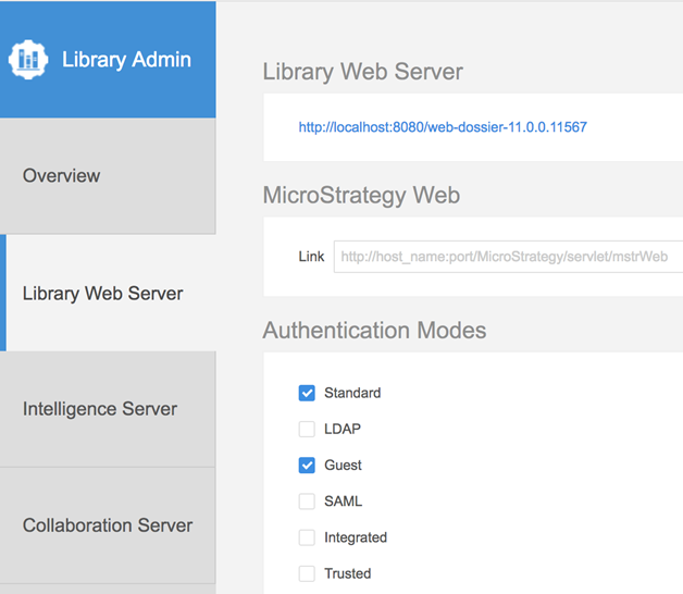 MSTR Library Admin Guest Auth